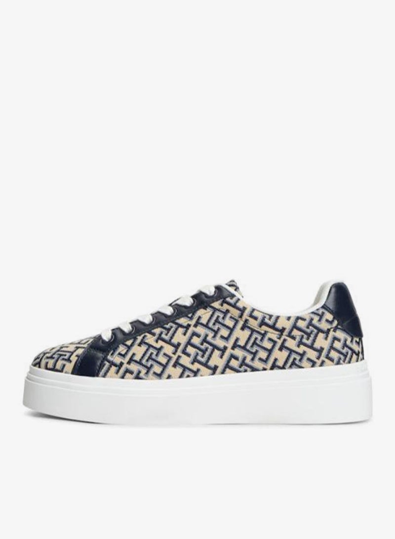 TOMMY HILFIGER Monogram Platform Textile Trainers - Image 2