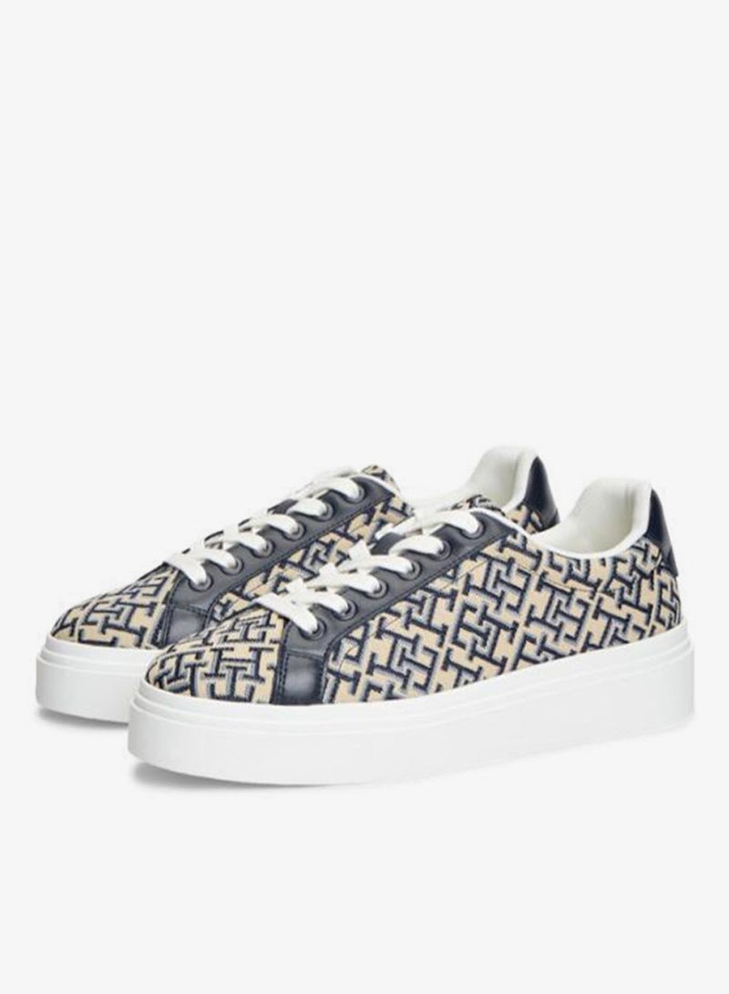 TOMMY HILFIGER Monogram Platform Textile Trainers - Image 3