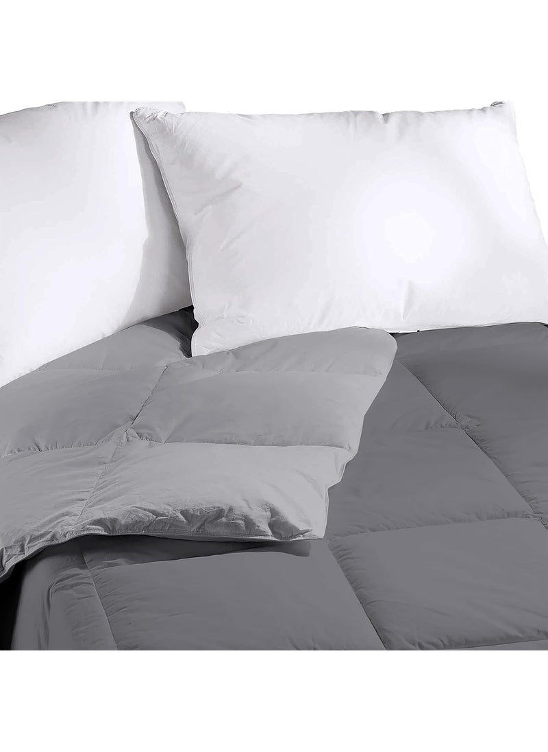 Indian Kingdom Indian Kingdom 500 GSM Winter Proof Comforter Premium Collection Quilted Revesible Comforter 90 x 100 Inches228cm x 254cm Double Bed ComforterSilverDark Grey  - Image 3