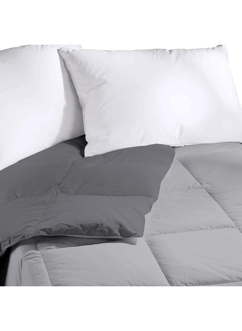 Indian Kingdom Indian Kingdom 500 GSM Winter Proof Comforter Premium Collection Quilted Revesible Comforter 90 x 100 Inches228cm x 254cm Double Bed ComforterSilverDark Grey  - Image 4
