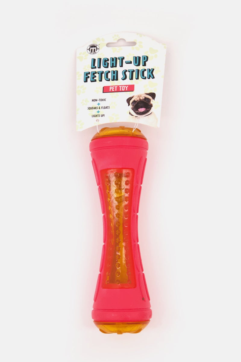 brooklyn Light Up Fetch Stick Pet Toy, Pink/Yellow - Image 2