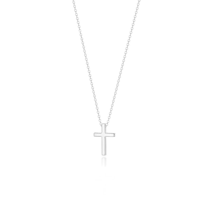 Zeffy Cross Necklace for Women 18k Silver Plated Tiny Cross Pendant Necklace for Women Simple Layered Cross Necklaces - Image 1