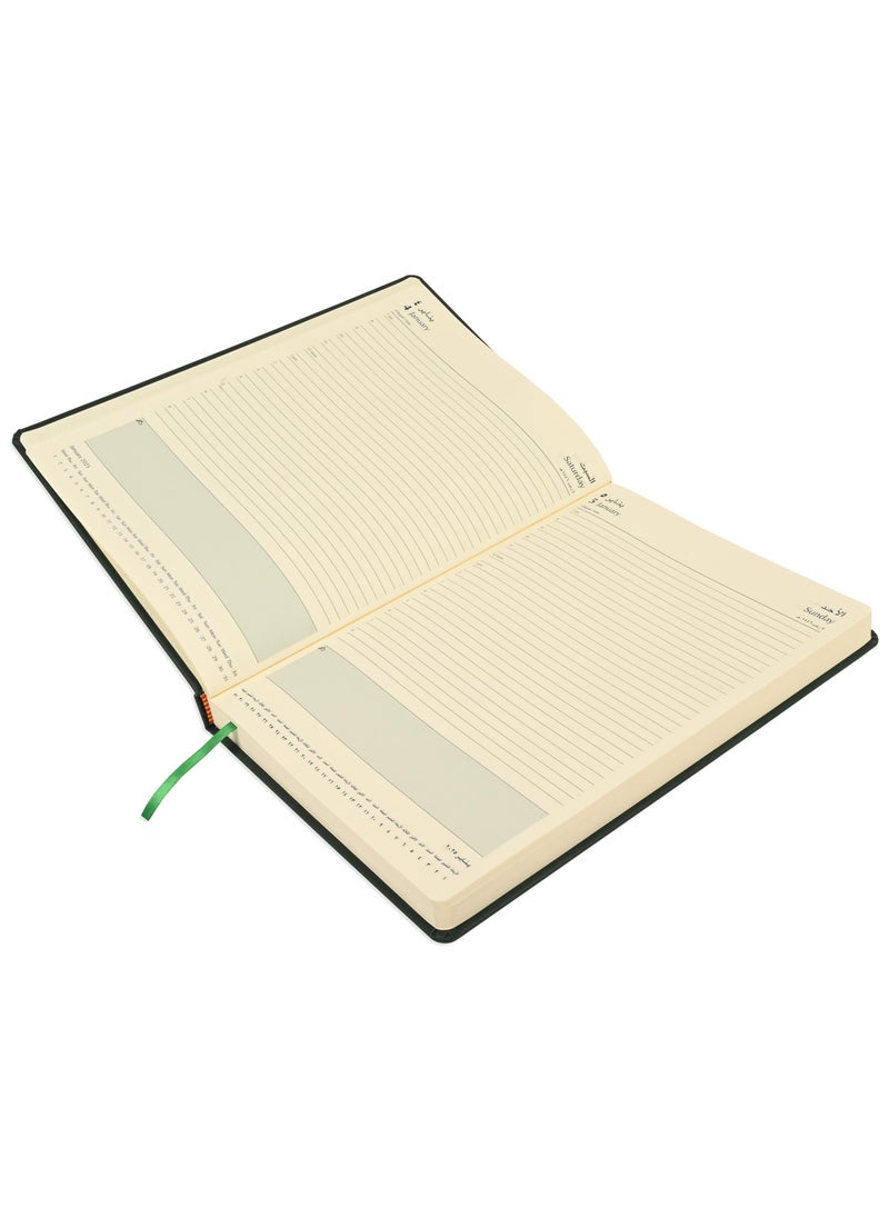 FIS FIS A4 Diary 2025 (Arabic/English) Green - FSDI45AE25GR  - Image 2