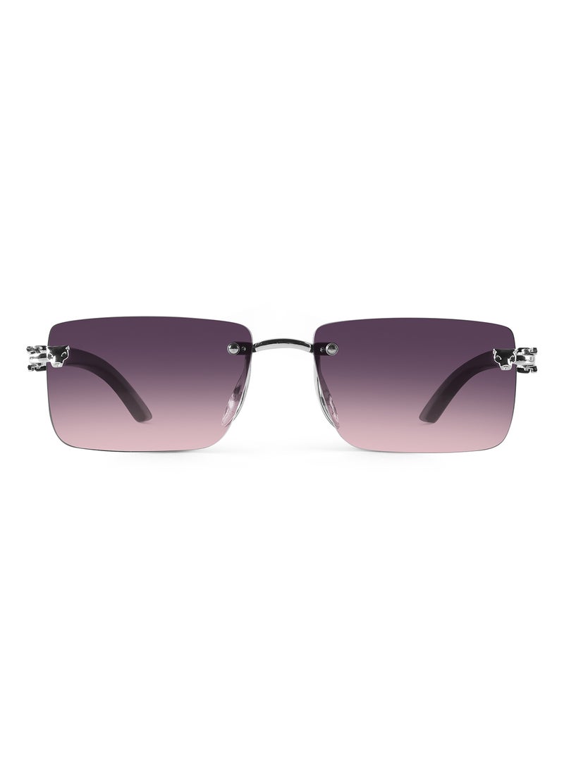 Woggles Xylo Pink Rimless Rectangle Sunglasses |Men & Women|100% UV Protection - Image 4