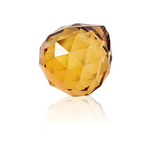 PINDIA Fancy Sparkling 7 Feet Wide Arch Bead Hanging Curtain with Pure Glass Drops - Yellow (Set of 45 Strings) - Image 4