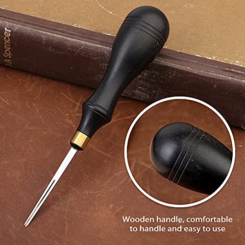 DIUDUS Leather Edge Bevelers, Edge Skiving Beveler 0.6mm, Leather Working Tools Leather Skiver Tool for Leathercraft Working(5#) - Image 5