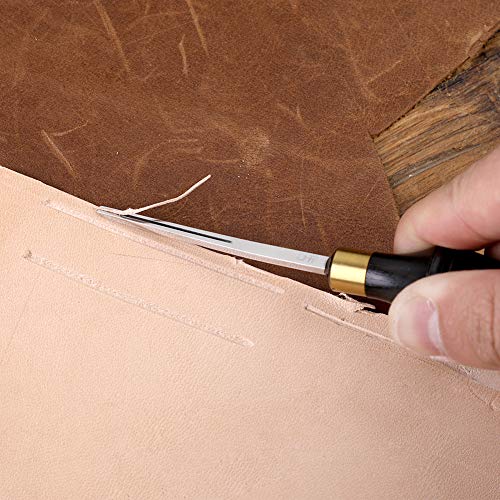 DIUDUS Leather Edge Bevelers, Edge Skiving Beveler 0.6mm, Leather Working Tools Leather Skiver Tool for Leathercraft Working(5#) - Image 4