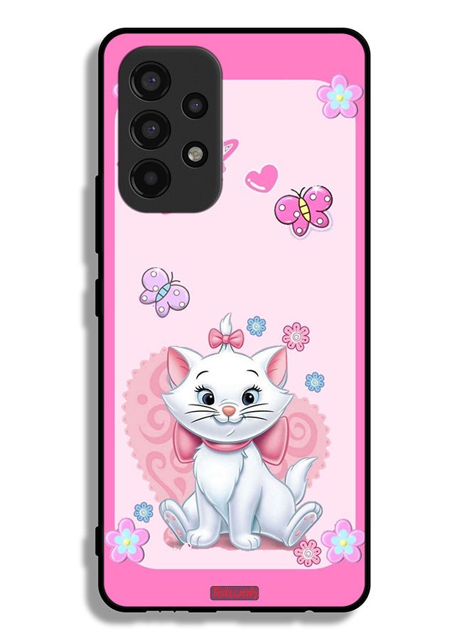Tolwak Samsung Galaxy A53 5G Protective Case Cover Cute Lady Cat - Image 1