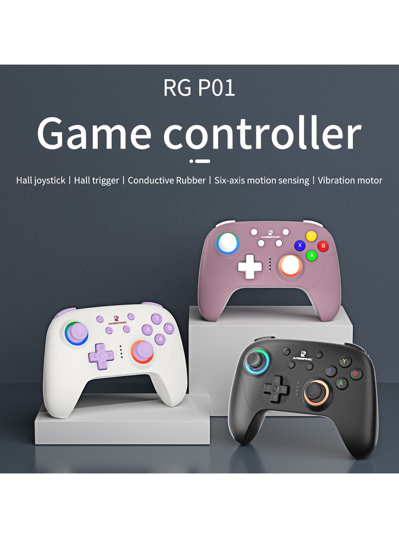 RG P01 جهاز تحكم للكمبيوتر الشخصي عالي الأداء، مفتاح بخار للكمبيوتر الشخصي، Android IOS، مطاط موصل، بلوتوث لاسلكي، تخطيط XBOX 600 مللي أمبير في الساعة، محرك بندول مزدوج غير متماثل - Image 2