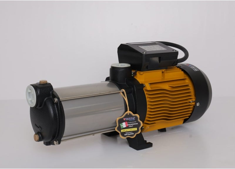 VESPA MH 170/4M 2.5HP Horizontal Multistage Water Pump SS316 Impeller 170 LPM 50m Head 1.25 Inch Inlet Outlet 380V Single Phase