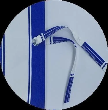 Altın Pamuk Golden Cotton Balcony Rail Curtain Railing Curtain Blue All Sizes Length x Width With Metal Ring