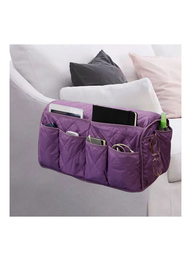 NIBEMINENT Sofa Armrest Storage Bag Purple 23.00 x 4.00 21.00cm  - Image 2