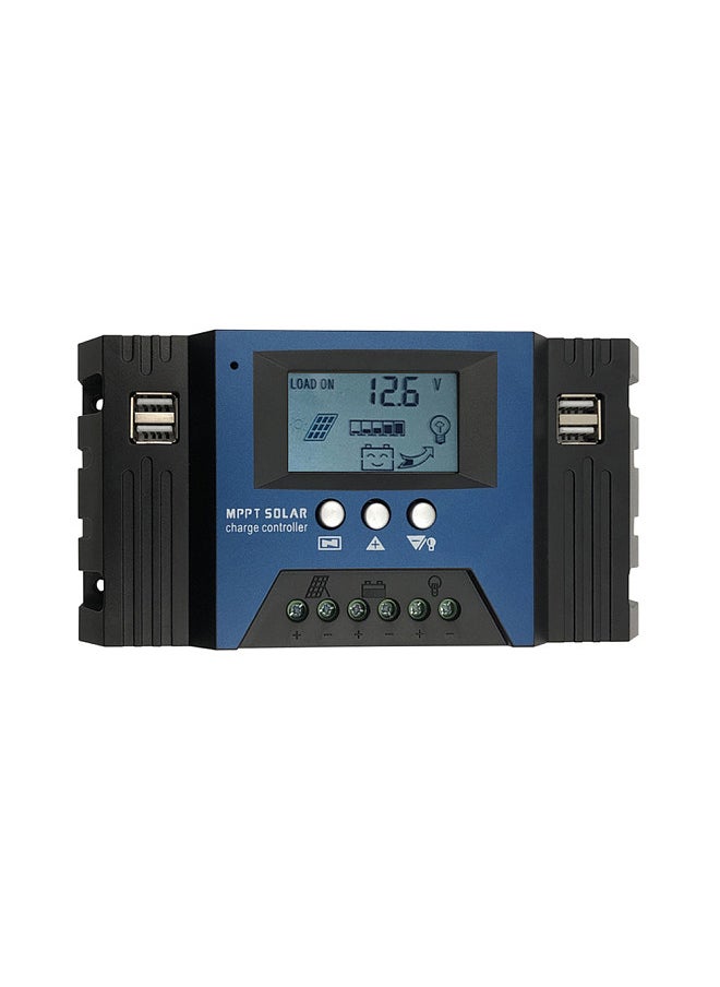 Generic - 40A MPPT Solar Charge Controller 12/24V Auto Focus Solar Panel Controller Battery Intelligent Regulator with 4 USB Output Adjustable Parameter LCD Display Timer Setting - Image 1