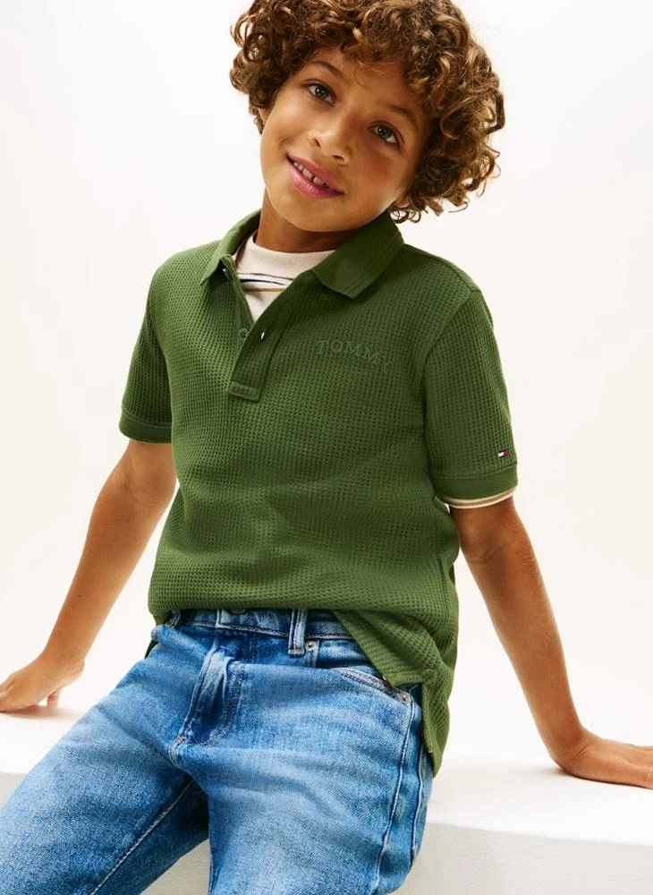 TOMMY HILFIGER  Kids Texture Polo for Men | Best Price UAE