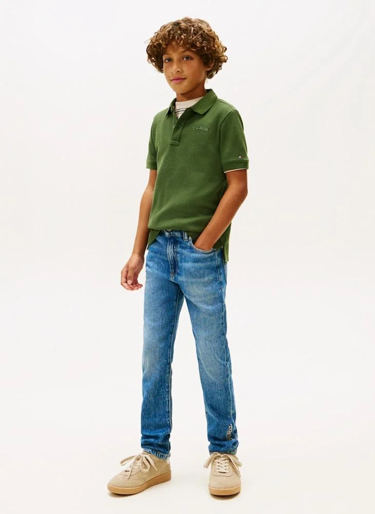 TOMMY HILFIGER  Kids Texture Polo for Men | Best Price UAE