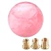 WENJTP Marble Style Round Ball Shift Knob Universal Fit for 5 6 Speed ManualAutomatic Vehicles with 3 Adapters HTRACING Light Pink - Image 2