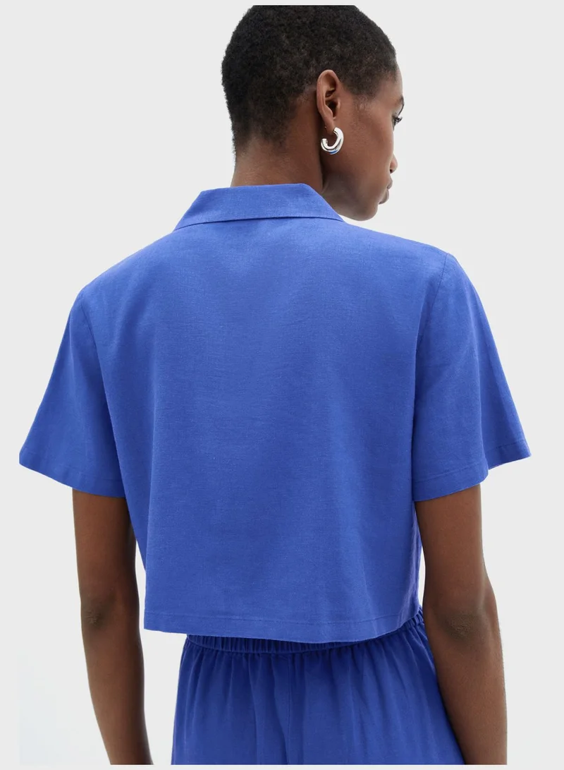 MANGO Button Detail Shirt