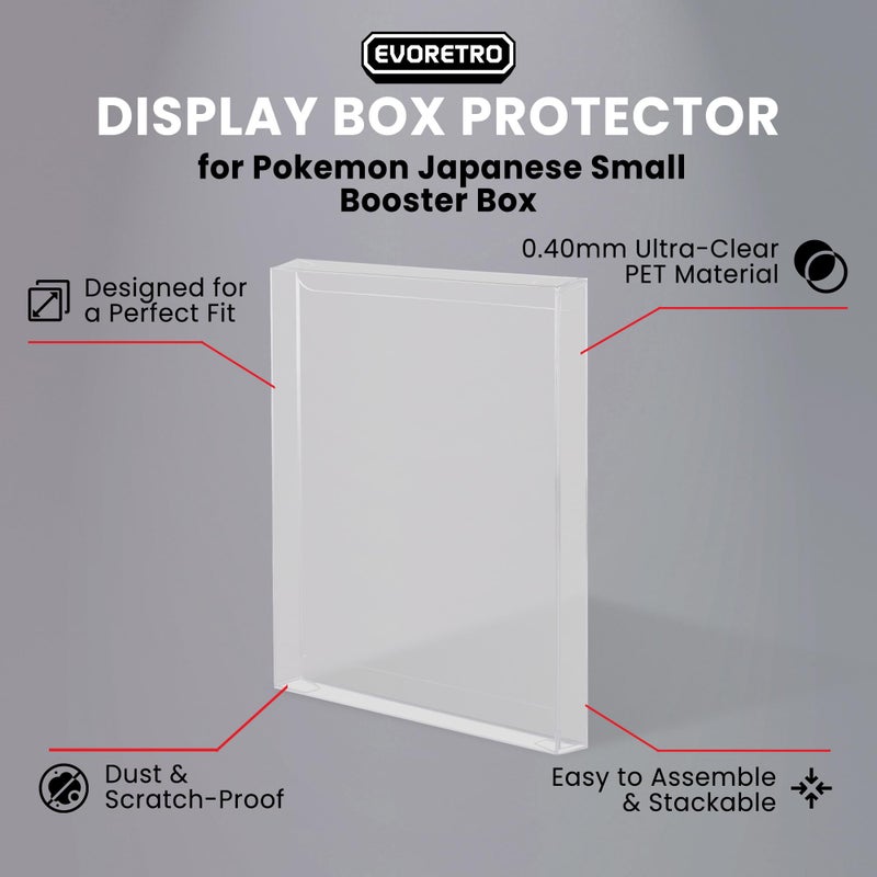 EVORETRO Retail Booster Pack Protectors for PokÃ©mon â€“ 0.40mm PET Case for Sealed Cardboard Packs â€“ Clear Display & Storage â€“ Fits Standard Packs â€“ 10-Pack Durable Protective Case - Image 3
