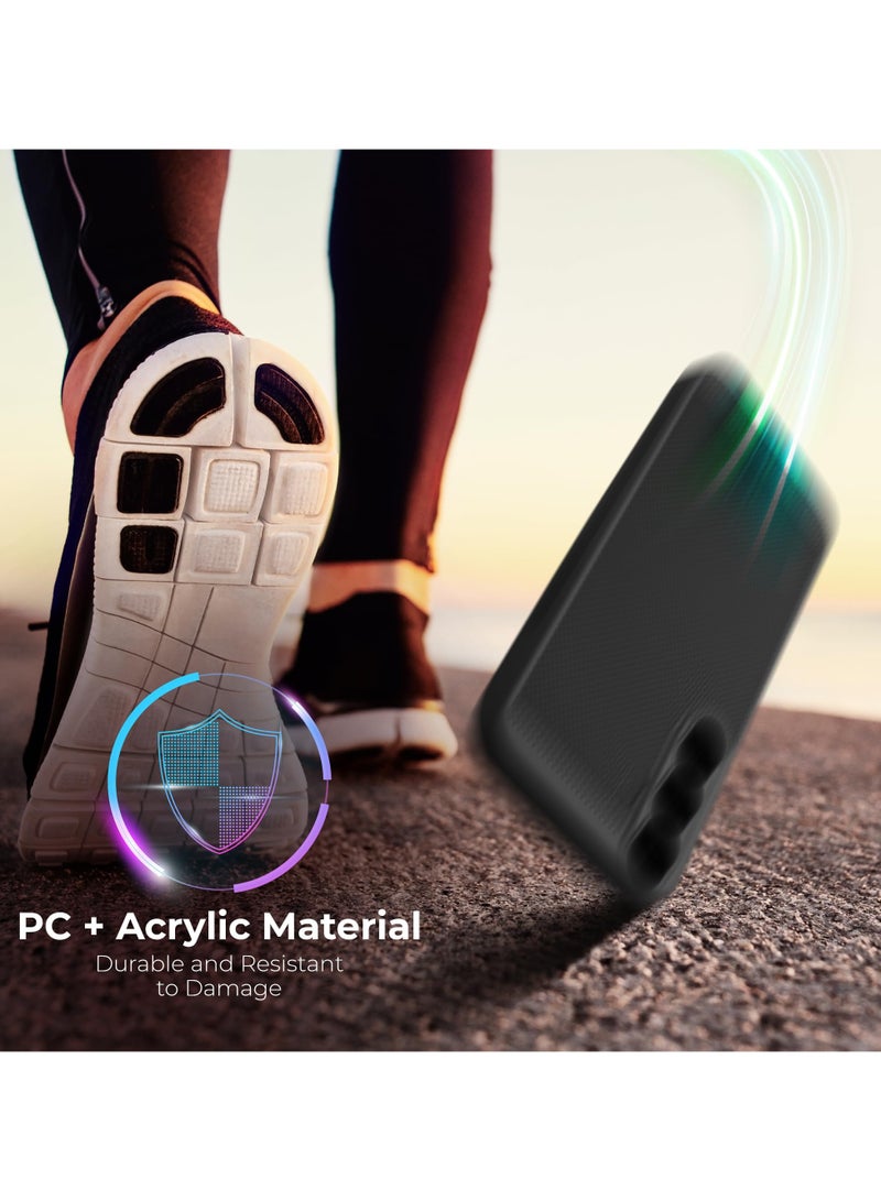 Heat Dissipation Case with Built in Camera Lens Protector Slim Fit Breathable Cooling Anti Fingerprint Hard PC Back Shockproof Cover For Samsung Galaxy A15 (Black) - Image 4