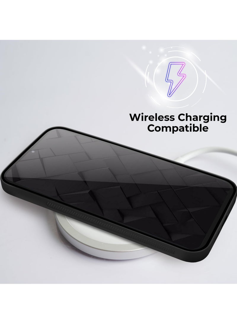 Heat Dissipation Case with Built in Camera Lens Protector Slim Fit Breathable Cooling Anti Fingerprint Hard PC Back Shockproof Cover For Samsung Galaxy A15 (Black) - Image 5