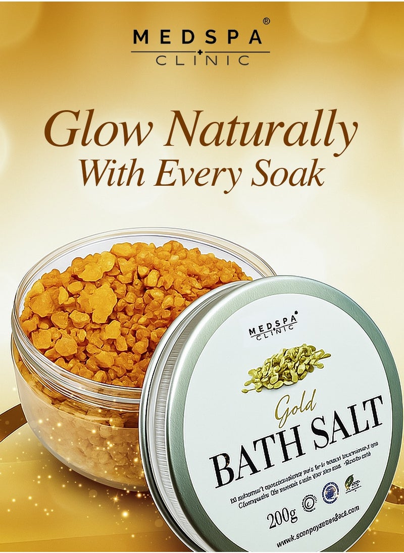 MEDSPACLINIC Gold Bath Salt, Luxury Crystal Bath Soak, 200g  - Image 2