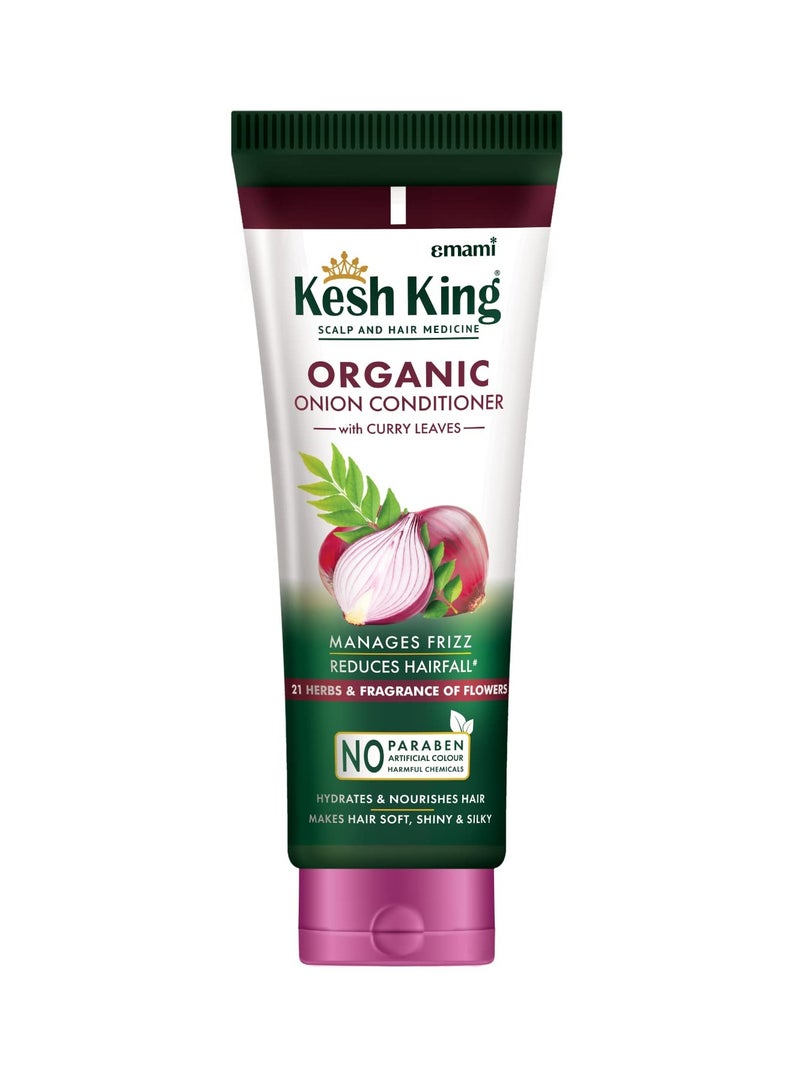 Emami Kesh King Organic Onion Conditioner with Curry Leaves | Conditioner for Frizzy Hair, Reduces Hair Fall, Deep Nourishment & Hydration | Hair Conditioner for Dry, Damaged Hair- 200ml - Image 1