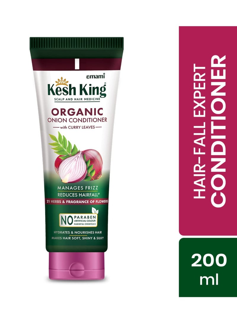 Emami Kesh King Organic Onion Conditioner with Curry Leaves | Conditioner for Frizzy Hair, Reduces Hair Fall, Deep Nourishment & Hydration | Hair Conditioner for Dry, Damaged Hair- 200ml - Image 2
