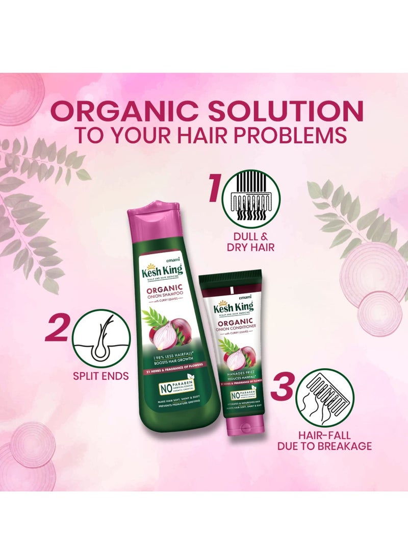 Emami Kesh King Organic Onion Conditioner with Curry Leaves | Conditioner for Frizzy Hair, Reduces Hair Fall, Deep Nourishment & Hydration | Hair Conditioner for Dry, Damaged Hair- 200ml - Image 3