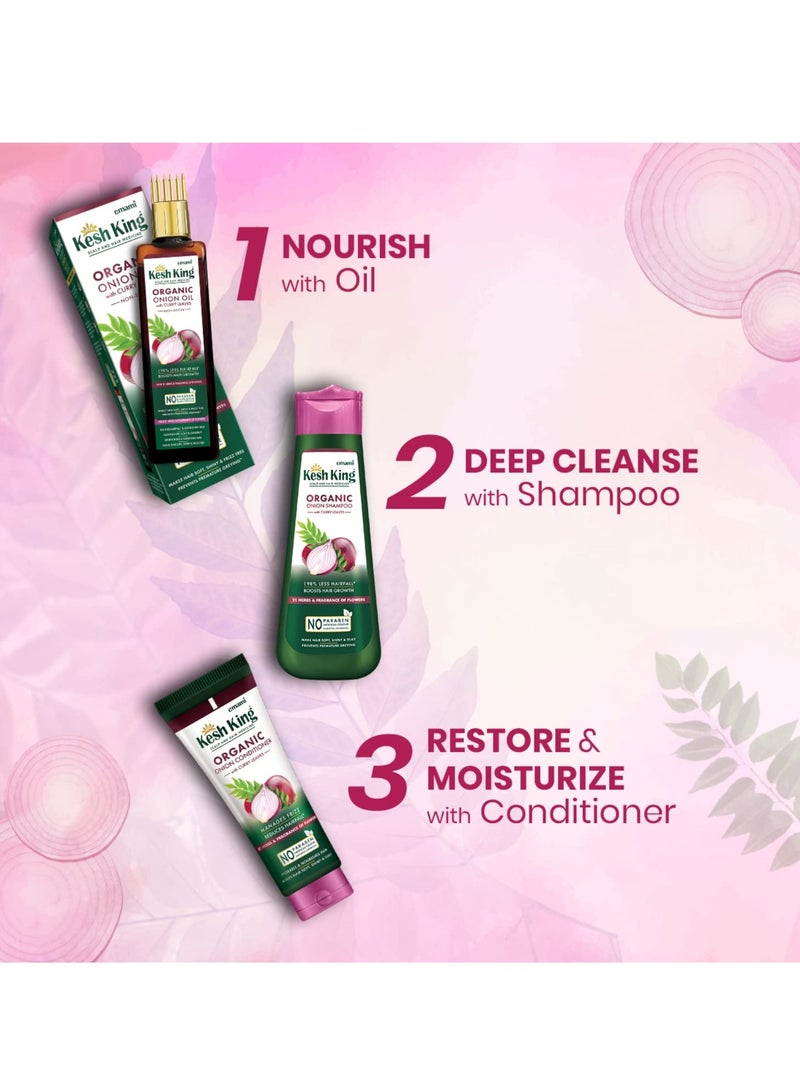 Emami Kesh King Organic Onion Conditioner with Curry Leaves | Conditioner for Frizzy Hair, Reduces Hair Fall, Deep Nourishment & Hydration | Hair Conditioner for Dry, Damaged Hair- 200ml - Image 5
