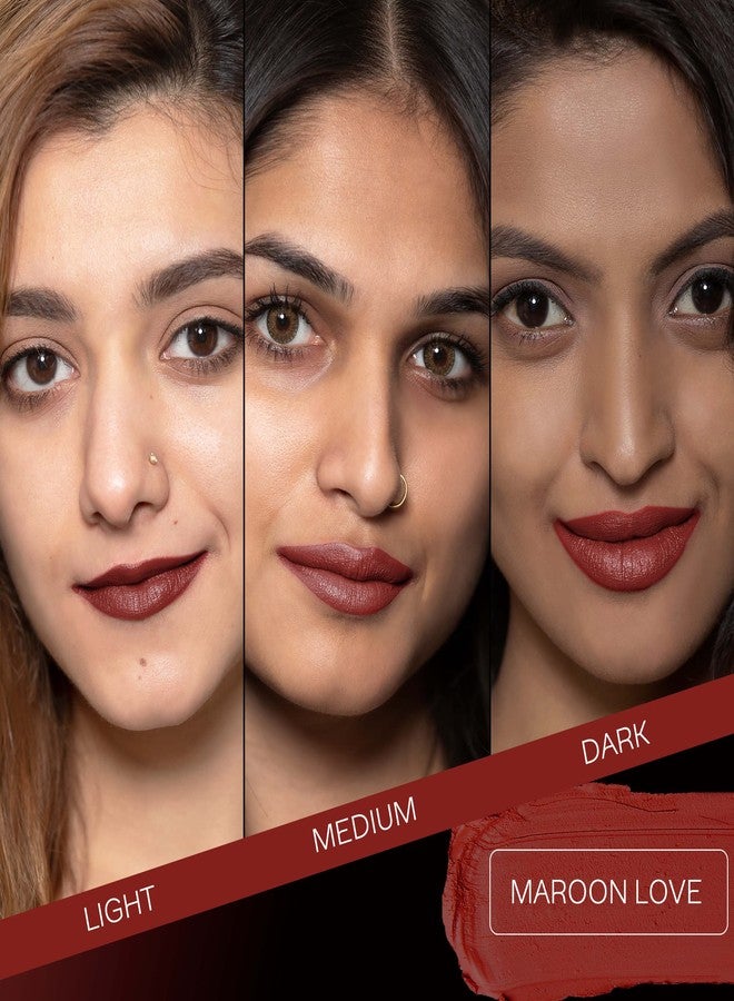 Facescanada Faces Canada Weightless Matte Lipstick 4g Maroon Love 06 (Maroon) - Image 2
