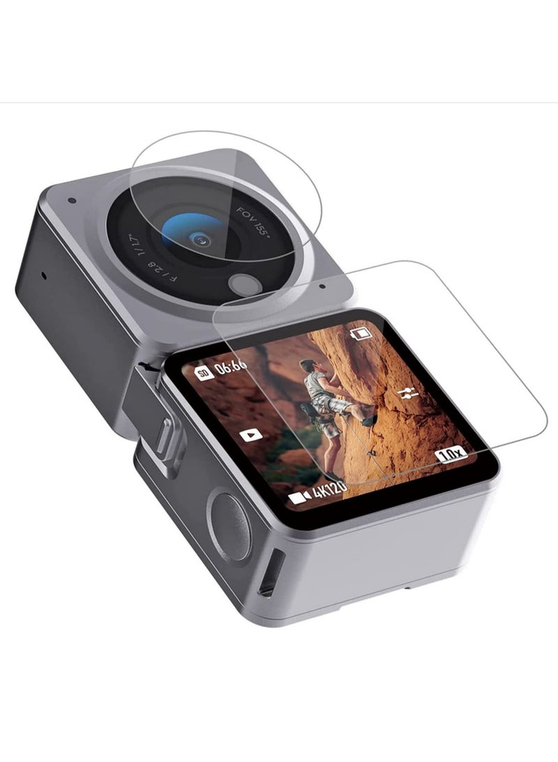 2Set Tempered Glass Screen Protector for DJI Action 2 Dual Screen Version (Lens film*2 Screen film*4) - Image 2