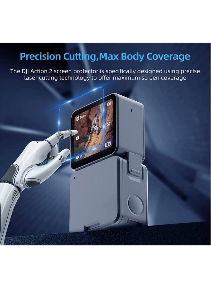 2Set Tempered Glass Screen Protector for DJI Action 2 Dual Screen Version (Lens film*2 Screen film*4) - Image 3
