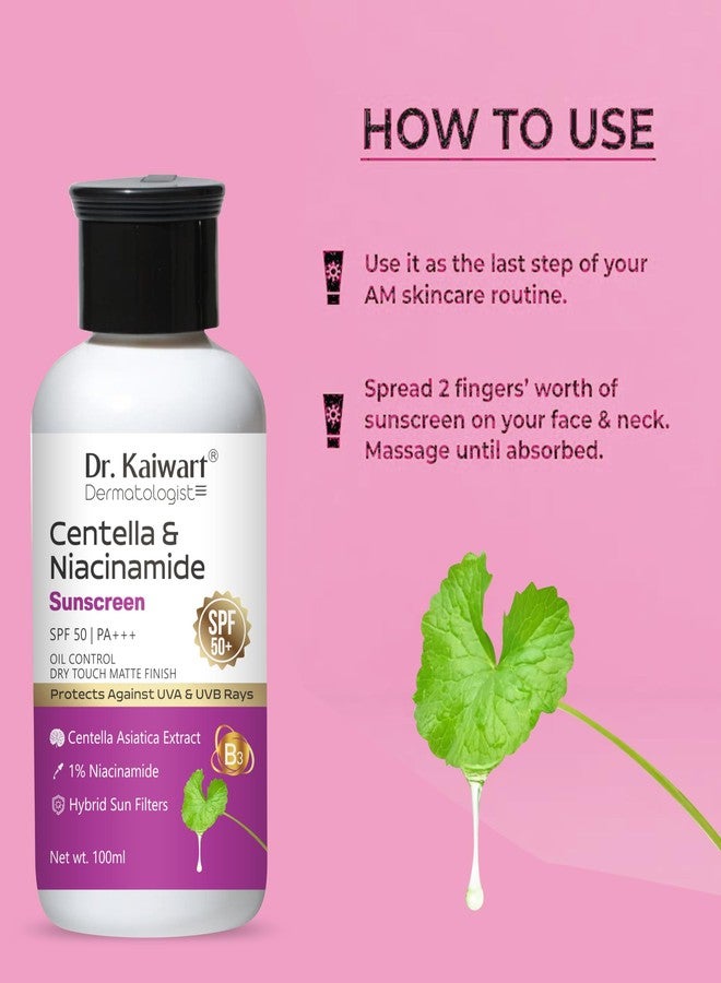 Dr. Kaiwart واقي الشمس من دكتور كايوارت - عامل حماية من الشمس 50 PA+++، واقي شمس يحتوي على السنتيلا والنياسيناميد للتحكم في حب الشباب (100 مل) - Image 5