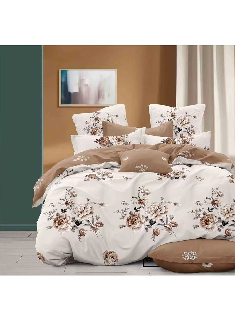 AL RAID Super King Size Bedding Set - 6-Piece Bed Sheet Set Includes Duvet Cover, Fitted Bed Sheet with Deep Pockets, and 4 Pillowcases - Soft, Durable, and Breathable Microfiber Bedsheets for All Seasons