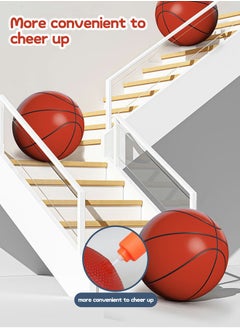 GROIC Indoor Basketball Hoop Set for Kids,Cartoon Mini Basketball Hoop Gift,Kids Indoor Fitness Sports Toy Mini Inflated Basketball Hanging Hoops Game  - Image 2