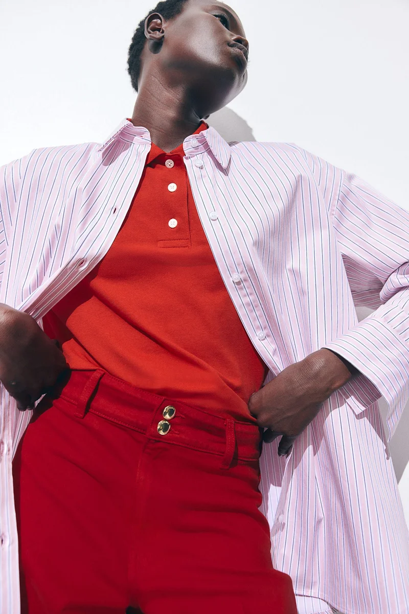 اتش اند ام جينز بخصر عالي وواسع