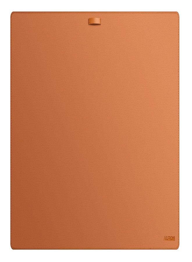 Alfion Leather Desk Mat Cable Organizer 23.6" x 17" | Premium Brown Vegan Leather Desk Protector Blotter Mouse Pad with Felt Non Slip Bottom for Home Office - Image 2