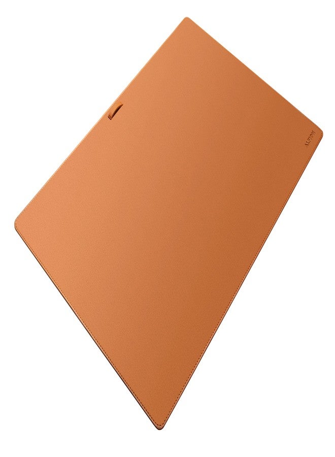Alfion Leather Desk Mat Cable Organizer 23.6" x 17" | Premium Brown Vegan Leather Desk Protector Blotter Mouse Pad with Felt Non Slip Bottom for Home Office - Image 3
