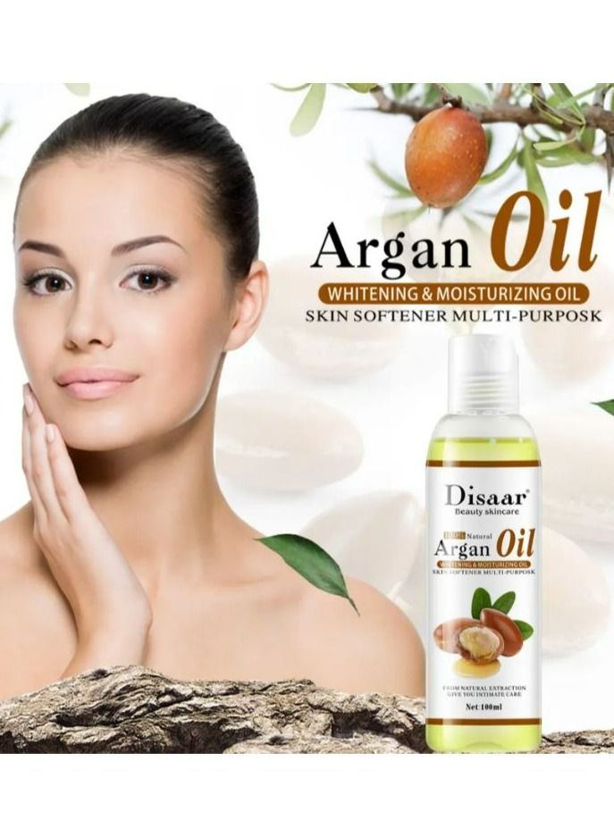 ديسار مرطب ومبيض للبشرة بزيت الأرغان الطبيعي النقي متعدد الاستخدامات 2*100 مل 2 قطعة - Image 3