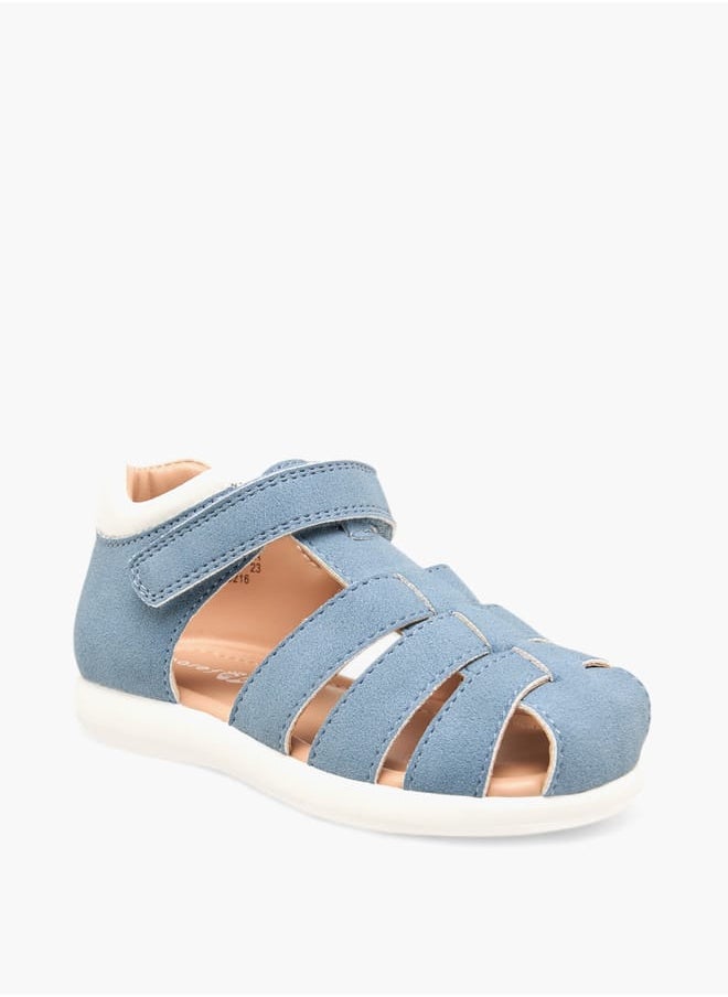 Barefeet Boys Textured Fisherman Sandals With Hook And Loop Closure  - Image 1