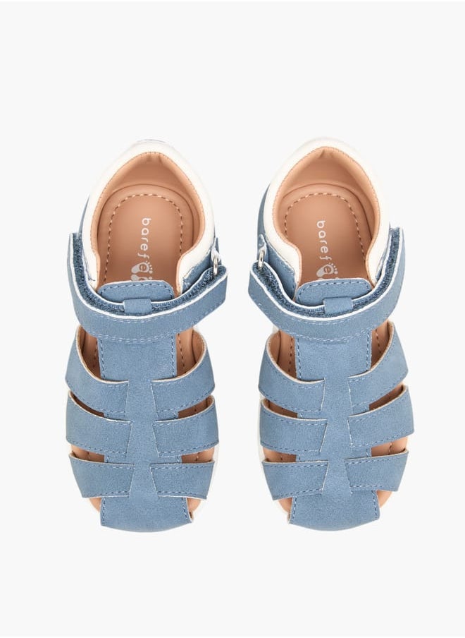 Barefeet Boys Textured Fisherman Sandals With Hook And Loop Closure  - Image 2