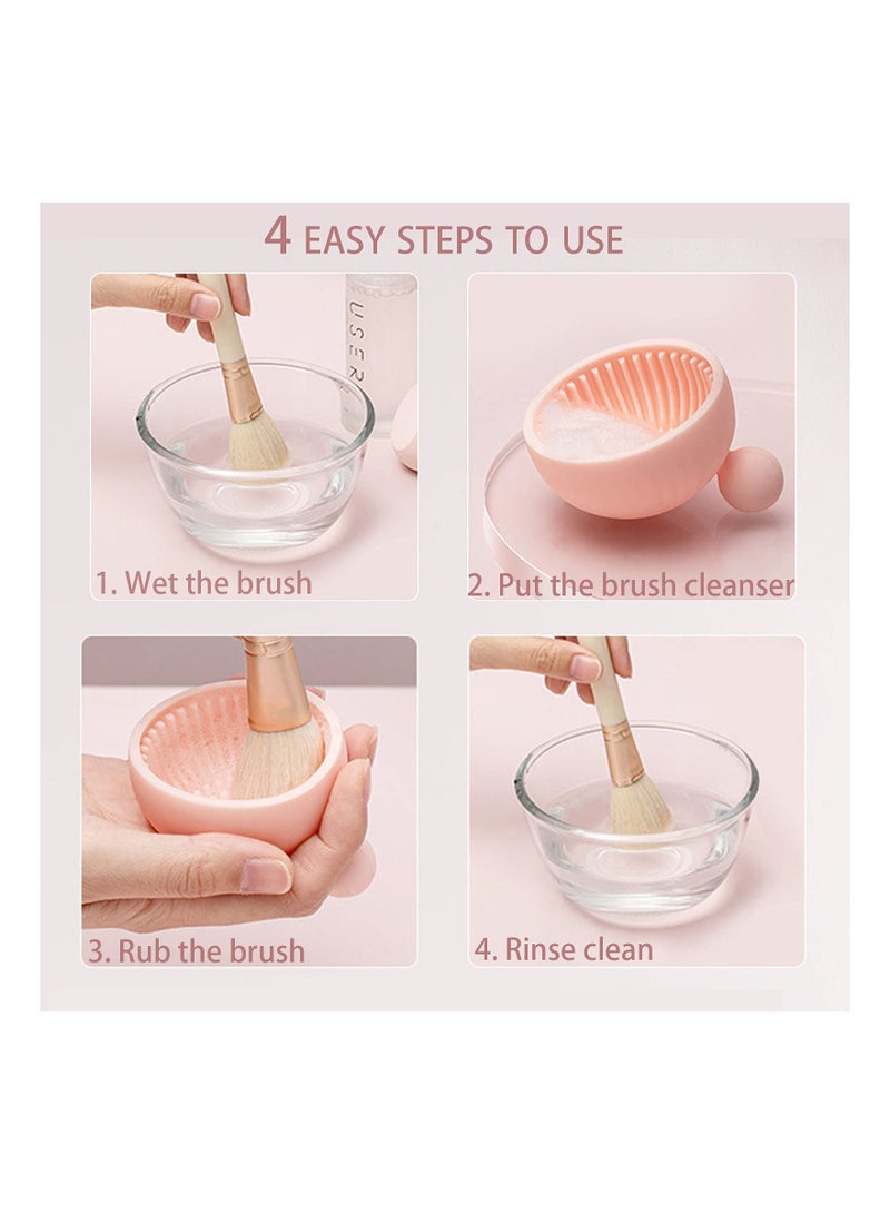 Makeup Brush Cleaner Mat, Silicone Brushes Cleaning Scrubber Mat, Portable Cleaning Washing Tool for Cosmetic Brush, 2 Pack - Image 5