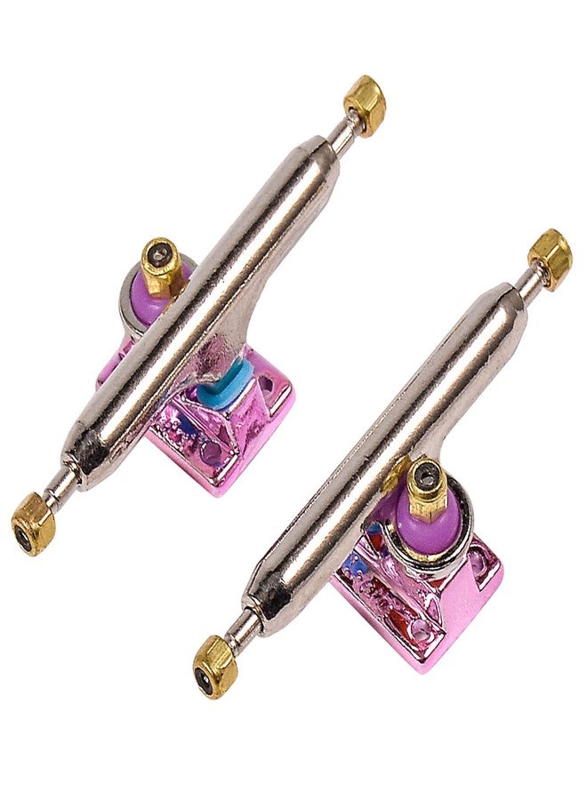 RACOFSB Fingerboard Trucks with Upgraded Urethane Bushings and Pivot Cup,34mm 32mm Width,Normal Kingpin (Pink, 34mm) - Image 1