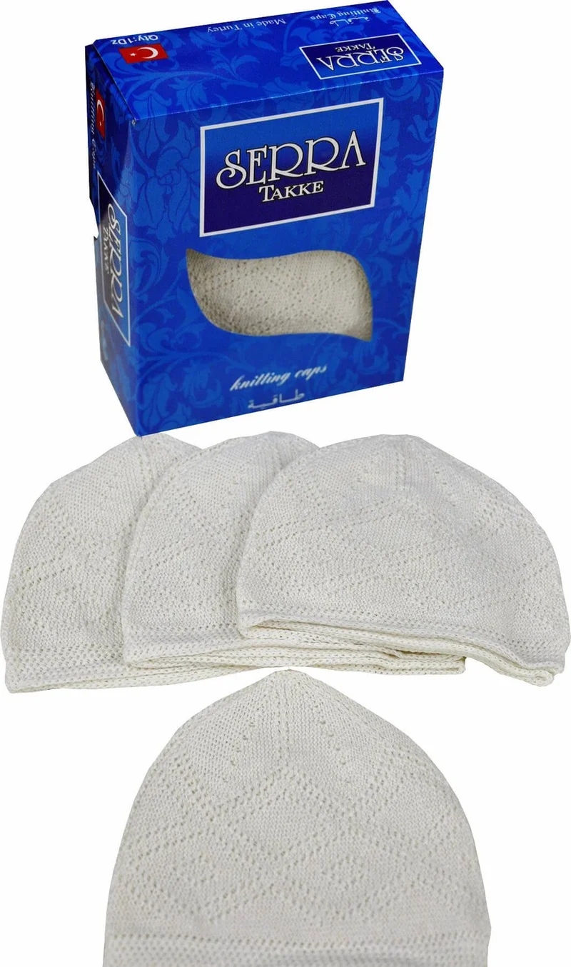 İhvan Ihvan Prayer Skullcap (12 Pieces) Cream - 8111