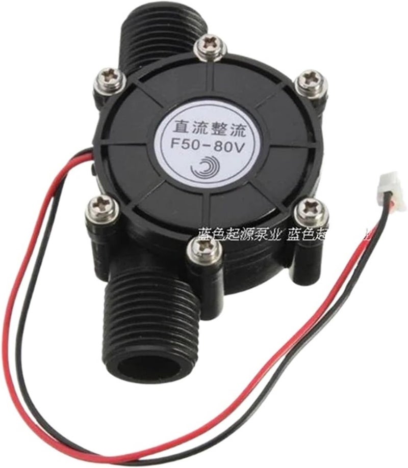 Micro Hydro Generator 80V/12V/5V DC Water Flow Generator Turbine Hydroelectric Tap Water Flow Hydraulic DIY(12V Transparent) - Image 1