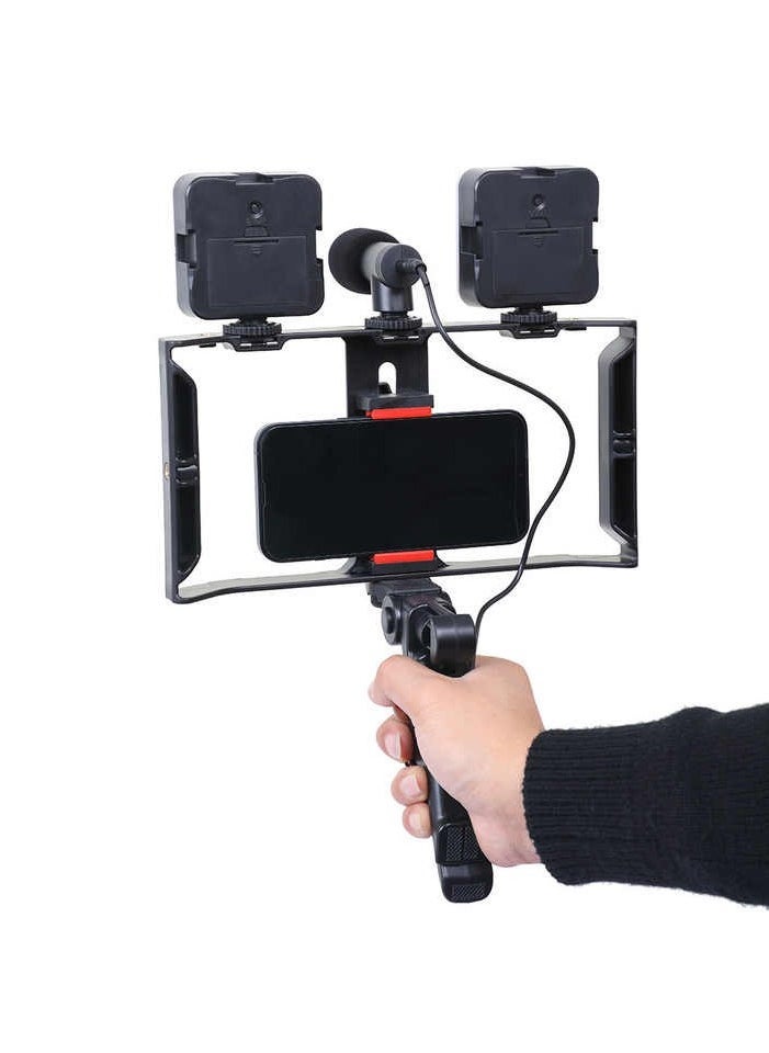 ELTRAZONE AY-49X Video Making Kit – Camera Cage Stabilizer Rig for Smartphones, Film Making Rig with Hand Grip Bracket, Ideal for Smooth Video Recording, Vlogging, and Filmmaking  - Image 1