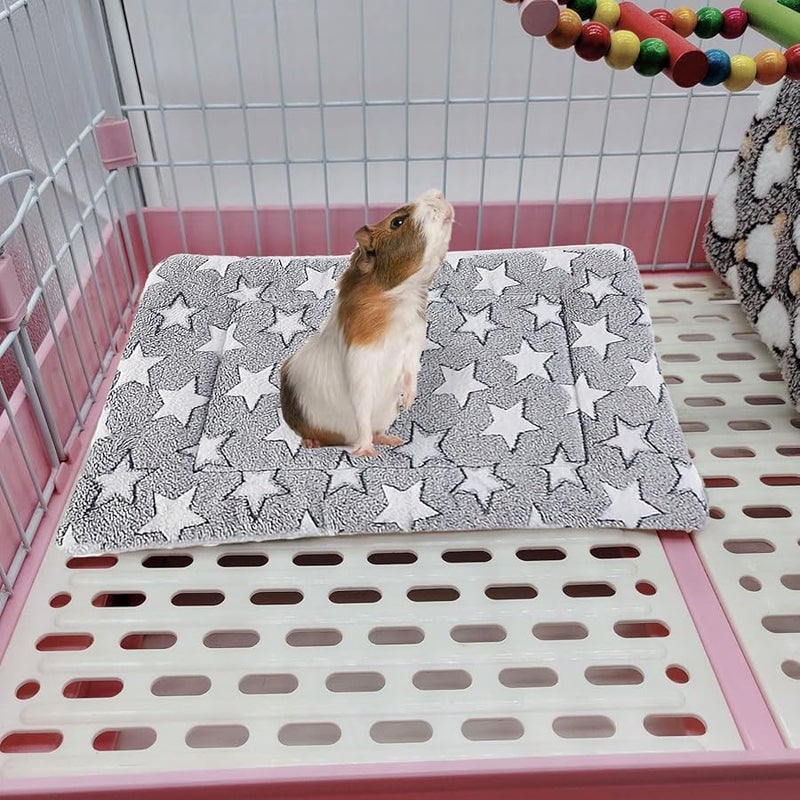 حصيرة سرير من الفليس الدافئ للسناجب والشنشيلة مقاس 32x25 سم قابلة للغسيل الآلي لوضع فراش الحيوانات الأليفة - Image 4