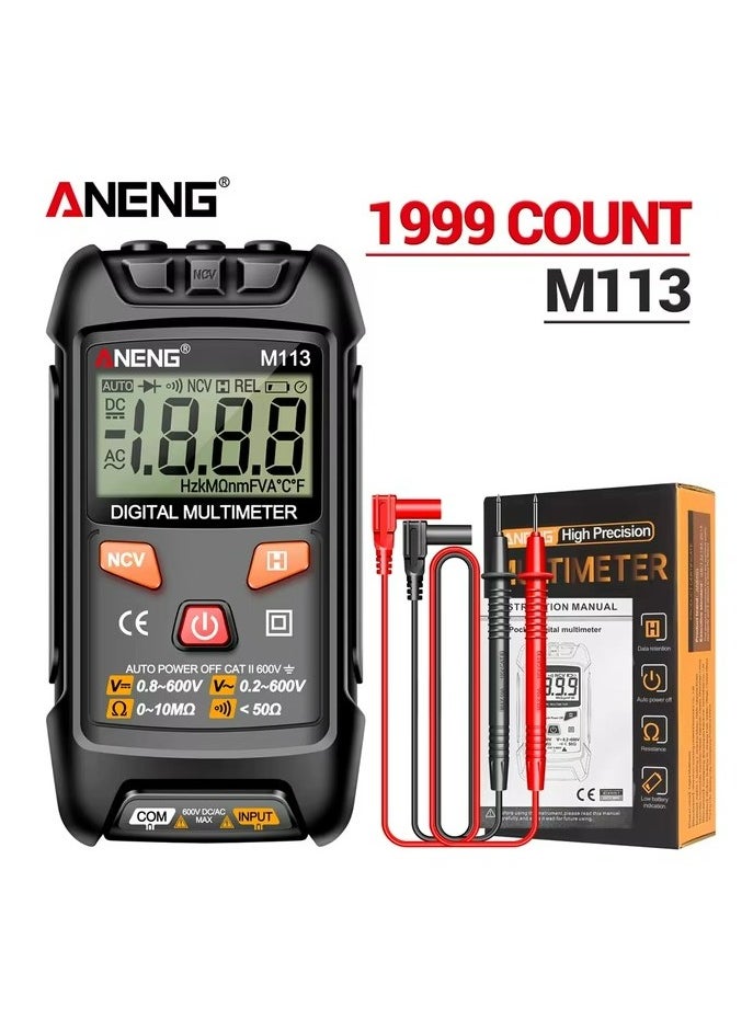 ANENG - ANENG M113 Mini Smart Digital Multimeter 1999 Counts AC/DC Voltage Meter Ohm NCV Measuring Instruments Electricity Tools - Image 1