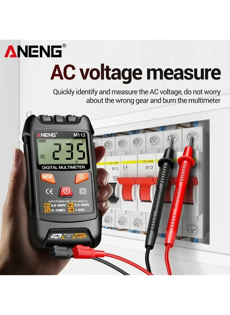 ANENG - ANENG M113 Mini Smart Digital Multimeter 1999 Counts AC/DC Voltage Meter Ohm NCV Measuring Instruments Electricity Tools - Image 1