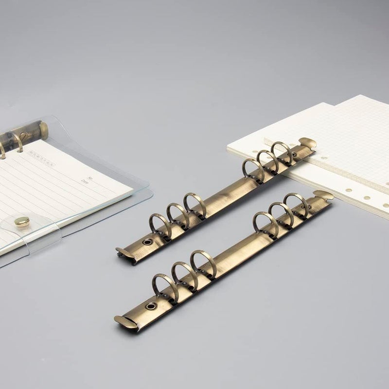 2 Pack B5 Green 2.0 Binder Mechanism 6 Ring Clip Replacement Notebook Binding Spines Set for Planners Organizers - Image 3